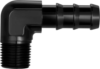 EVILENERGY EVIL ENERGY NPT Male to Barb Fitting Adapter 45/90 Degree Hose Fitting Aluminum Black
