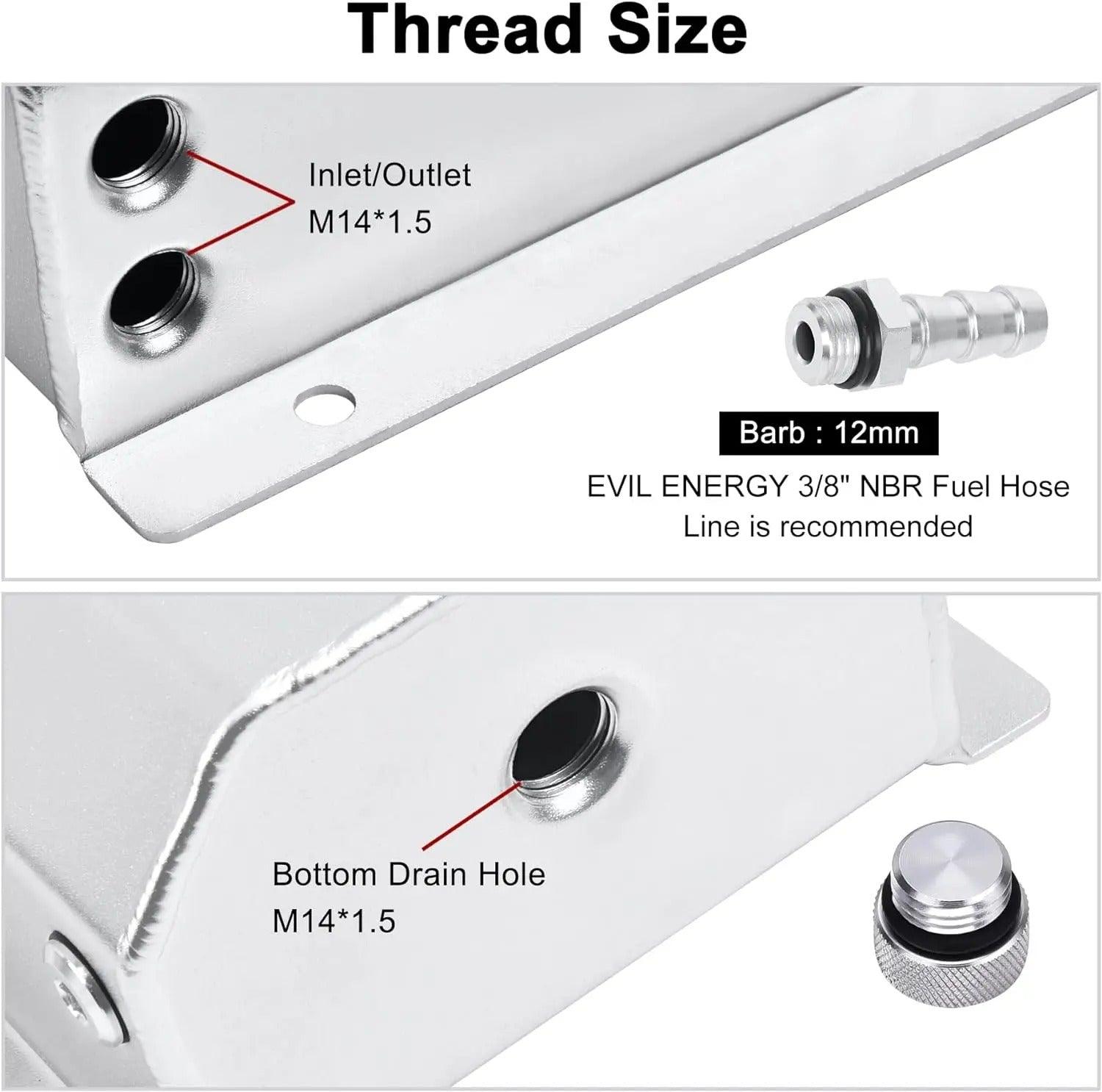 EVIL ENERGY Bundle: Overflow Tank + Baffled Oil Catch Can + 4ROW LS Swap Radiator for 1988-2000 GM GMT400/Escalade V8 - EVILENERGY