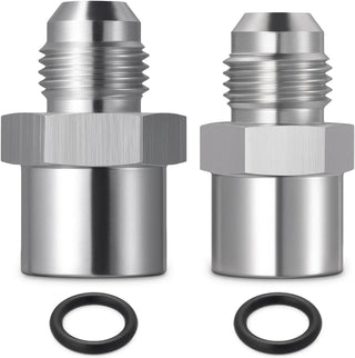 EVILENERGY EVIL ENERGY TBI/Vortec 87-98 Truck 6AN Adapter Set Silver 2PCS Replace 47-0002