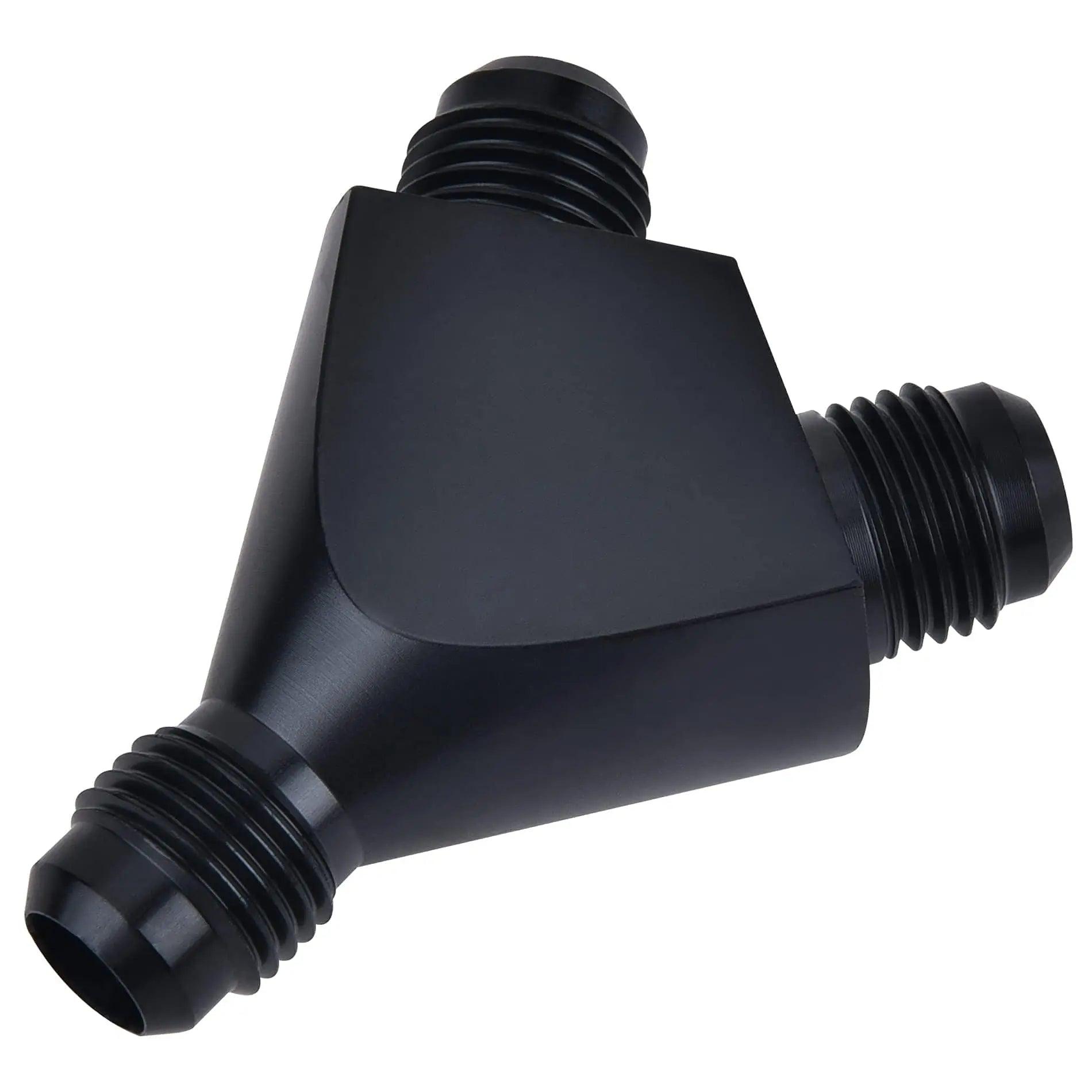 Evilenergy EVIL ENERGY Y Block Flare Fitting Adapter Union Splitter Black
