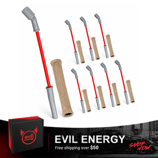 EVIL ENERGY 8.5mm Spark Plug Wire Set Compatible with 1999-2013 GM Truck & SUV LS Engines, 4.8L 5.3L 6.0L 8.1L V8, 45 Degree Spark Plug Boots