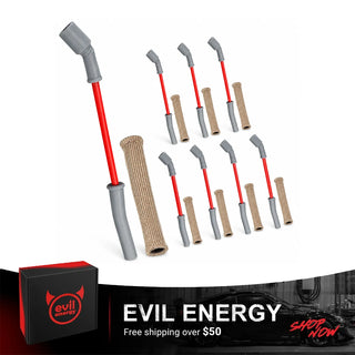 EVIL ENERGY 8.5mm Spark Plug Wire Set Compatible with GM LS LT Engines, 2015-2020 Chevrolet Silverado 1500 6.2L V8 Reference Fitment, Multi-Angle Boots