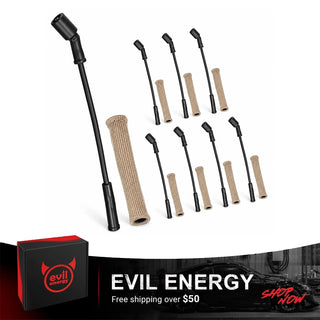 EVIL ENERGY 8mm Spark Plug Wire Set Compatible with GM LS Truck SUV 4.8L V8 Engines, 45 Degree DD Plug Boots