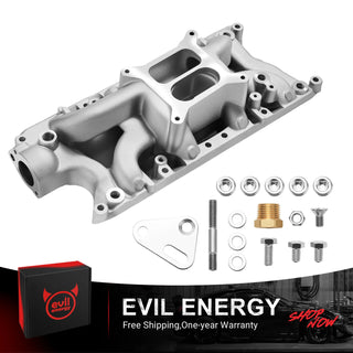 EVIL ENERGY Ford Small Block Polished Dual Plane Air Gap Intake Manifold