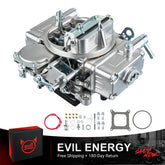 EVIL ENERGY 600 CFM 4-Barrel Carburetor with full installation kit including gaskets, fittings, and wiring