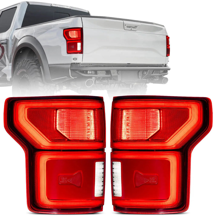 EVIL ENERGY Fit For Ford F150 2018-2020 LED Tail Light with Blind Spot Left Driver/Right Passenger Side Taillight Rear Brake Lamp Signal Assembly (Module NOT Included) - EVILENERGY