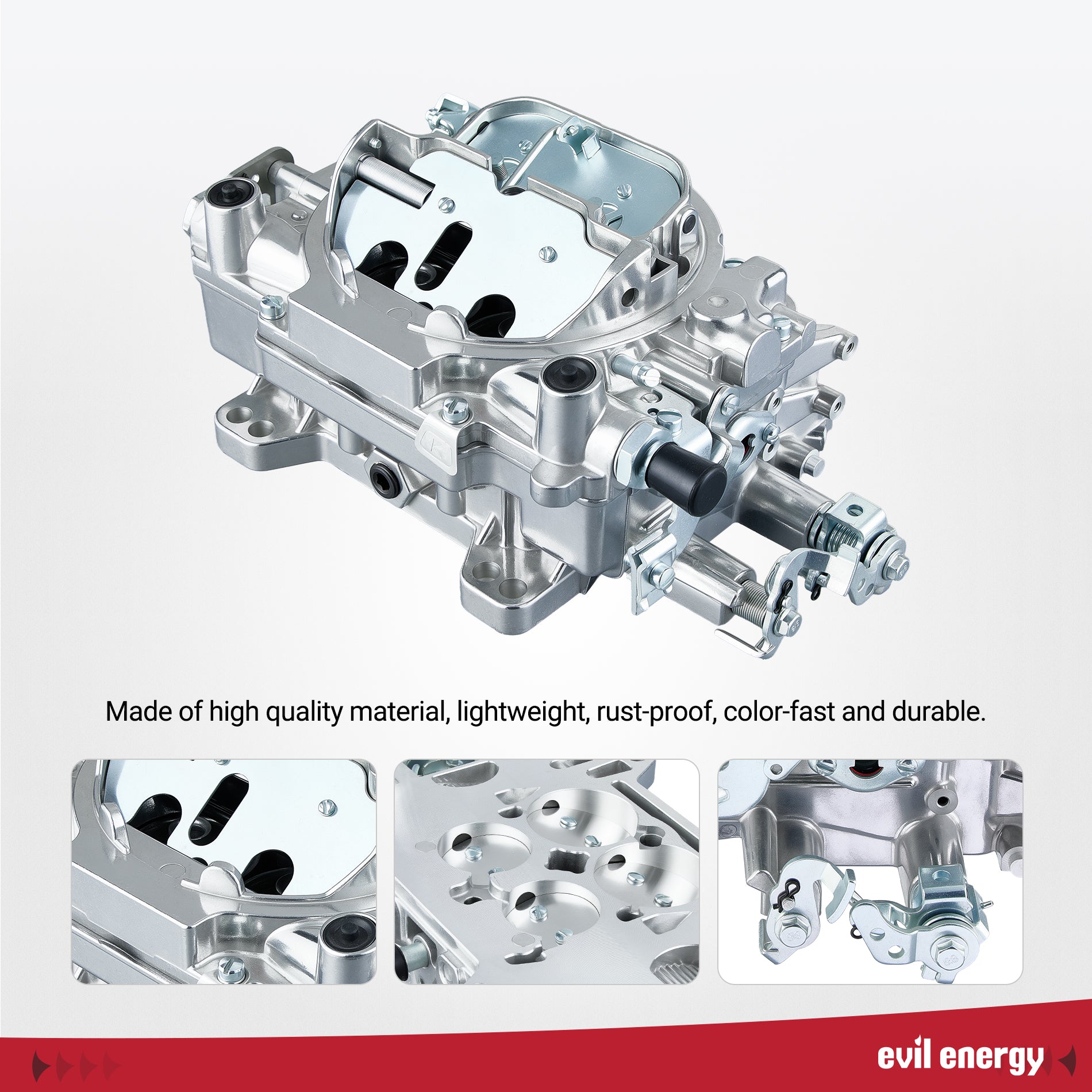EVIL ENERGY 650 CFM 4-barrel Carburetor quality, lightweight, rust - proof