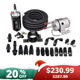 EVIL ENERGY Universal LS Swap Fuel Kit - 58psi Regulator, 300LPH Pump & AN Fuel Lines Compatible with E85/Gas/Diesel