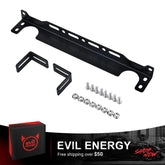 EVIL ENERGY Oil Cooler Mounting Bracket Kit Universal Aluminum Alloy Black (13-13.4 inch)