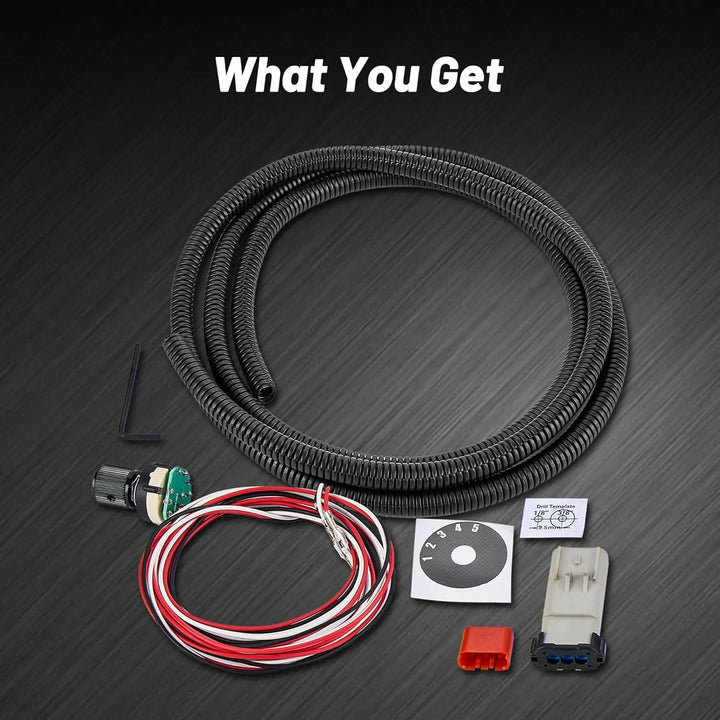 EVILENERGY SOTF Switch Compatible for 2010-2020 Dodge Ram 6.7L Cummins, 5-Position Fuel Temp Shift-On-The-Fly Switch with Connector