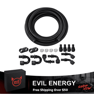 EVIL ENERGY 20FT AN6/8/10 CPE Fuel Line Kit With Push On 18 pcs Fitting - EVILENERGY
