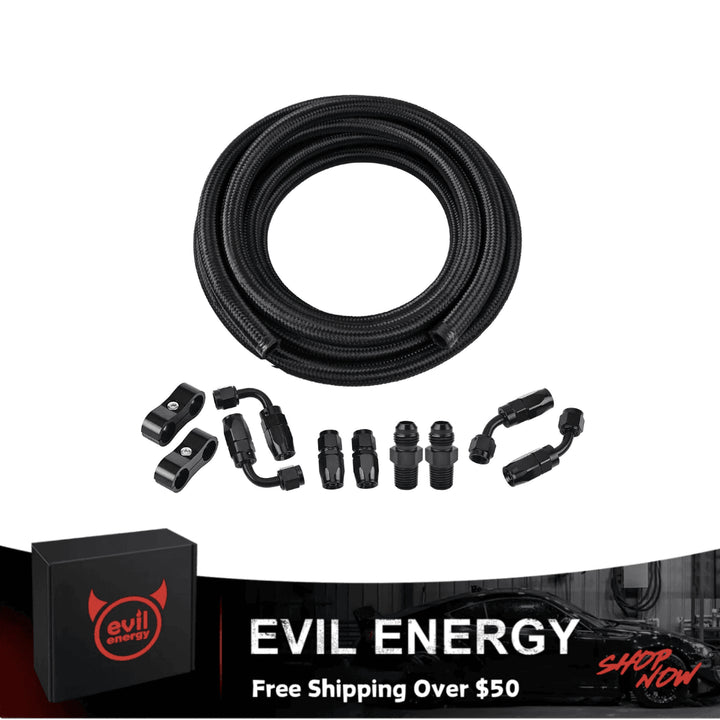 EVIL ENERGY 10FT AN6/8/10 CPE Fuel Line With 10 Pcs Fitting Kits - EVILENERGY