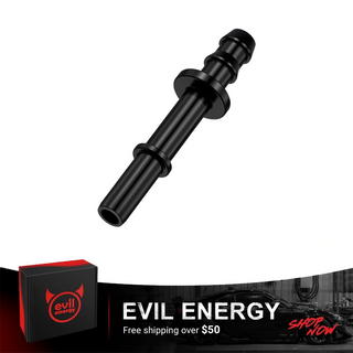 EVIL ENERGY Barb Hose to SAE Quick Disconnect Male Fuel Fitting Adapter Aluminum Black