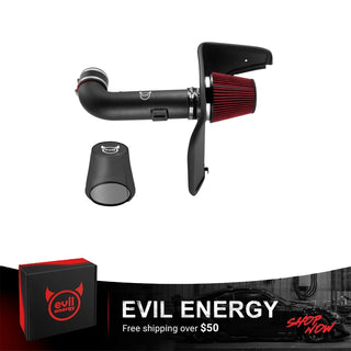 EVIL ENERGY Cold Air Intake Compatible for 2010-2015 Chevrolet Camaro SS 6.2L V8, Includes Heat Shield & Pre-Filter, Black