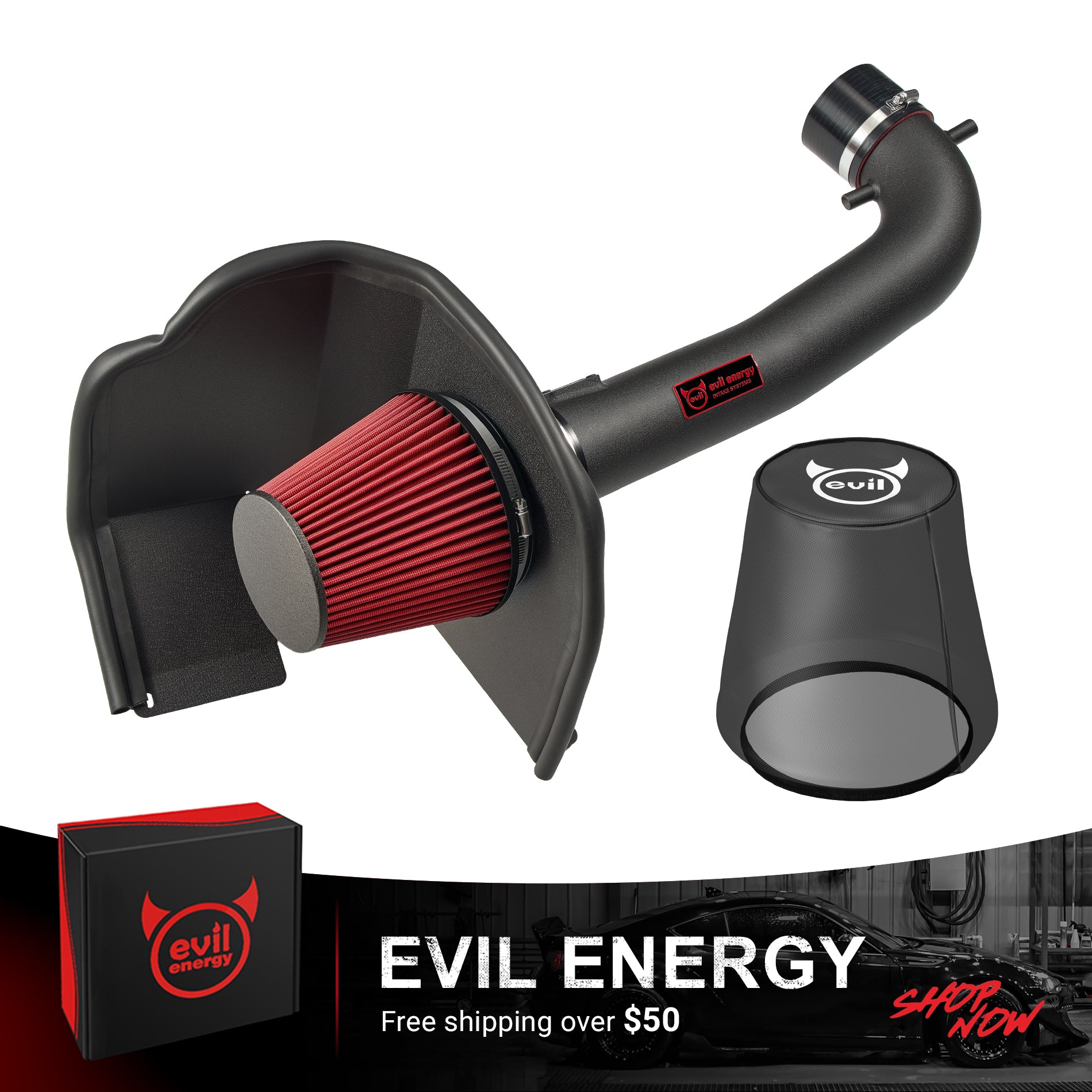EVIL ENERGY Cold Air Intake kit, for 2014 - 2018 Silverado/Sierra 1500 5.3L/6.2L