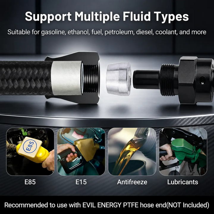 EVIL ENERGY 4AN PTFE E85 Fuel Line Nylon Braided Fuel Hose 10FT