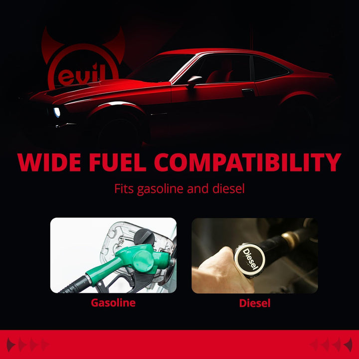 EVIL ENERGY 12V Inline Electric Fuel Pump Kit, 300LPH High Flow External Fuel Pump with 10FT 6AN Fuel Line & Fittings, 12 Volt Fuel Inline Pump for EFI Systems - EVILENERGY