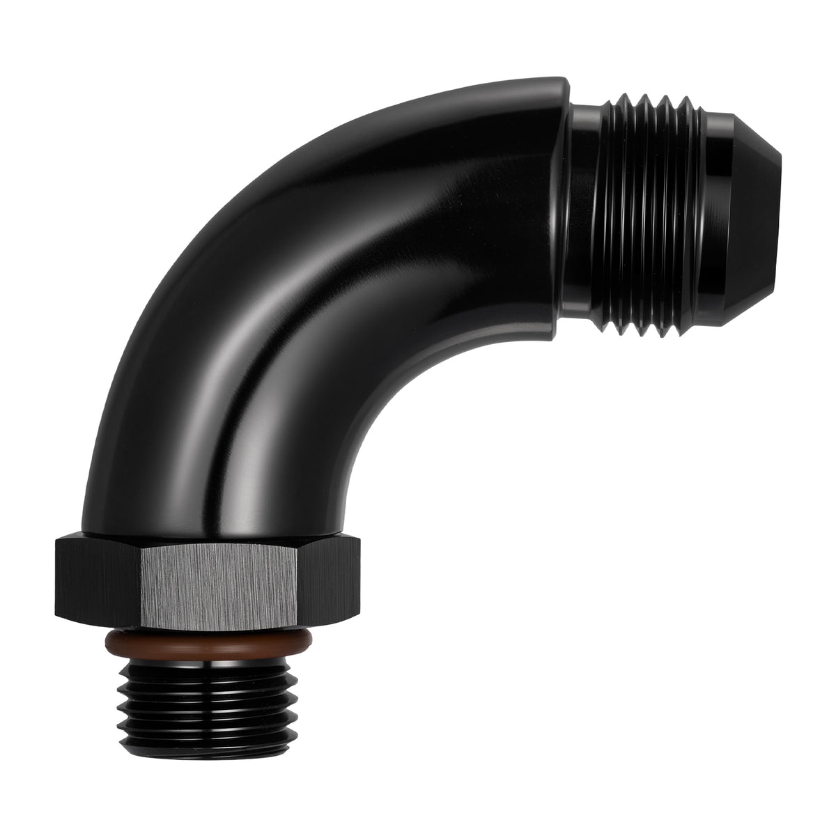 EVIL ENERGY 4/6/8/10/12AN Flare to 4/6/8/10/12AN ORB Male 45/90 Degree Full Flow Fitting Adapter Aluminum Black