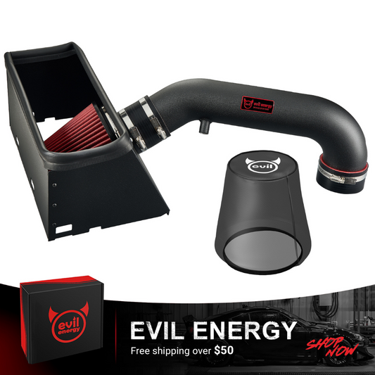 EVIL ENERGY Cold Air Intake Kit for 2009-2010 Dodge Ram 5.7L / 2011-2023 Ram Classic 5.7L – Free Shipping Over $50, Includes Black Tube, Red Filter & Heat Shield