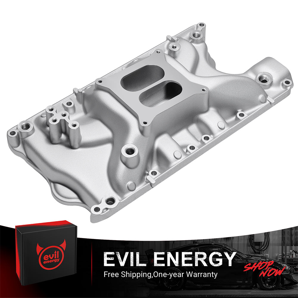 EVIL ENERGY Single Plane Ford 351W Intake Manifold Carburetor for  Small Block Windsor (SBF)