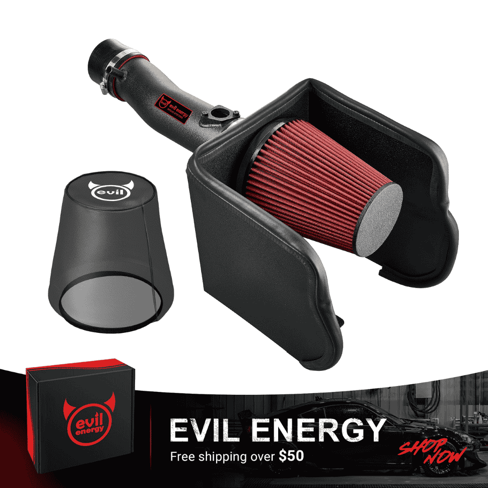 EVIL ENERGY Cold Air Intake Compatible for 2016-2023 Toyota Tacoma 3.5L, Increases Horsepower, Towing Performance & Acceleration, Includes Heat Shield & Pre-Filter, Black