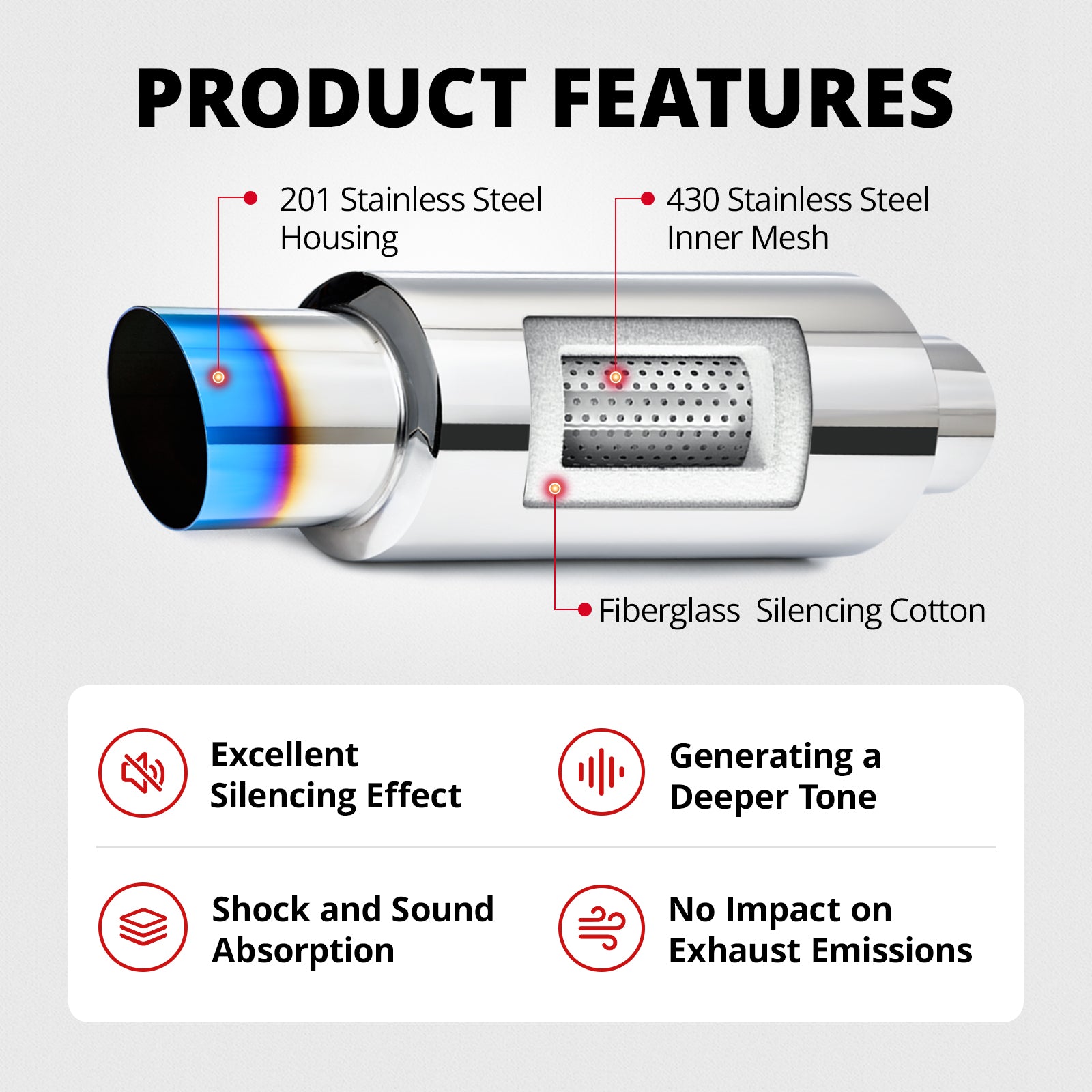 [29.99,Exhaust Mufflers 2.0 Intlet 3.0 outlet]
