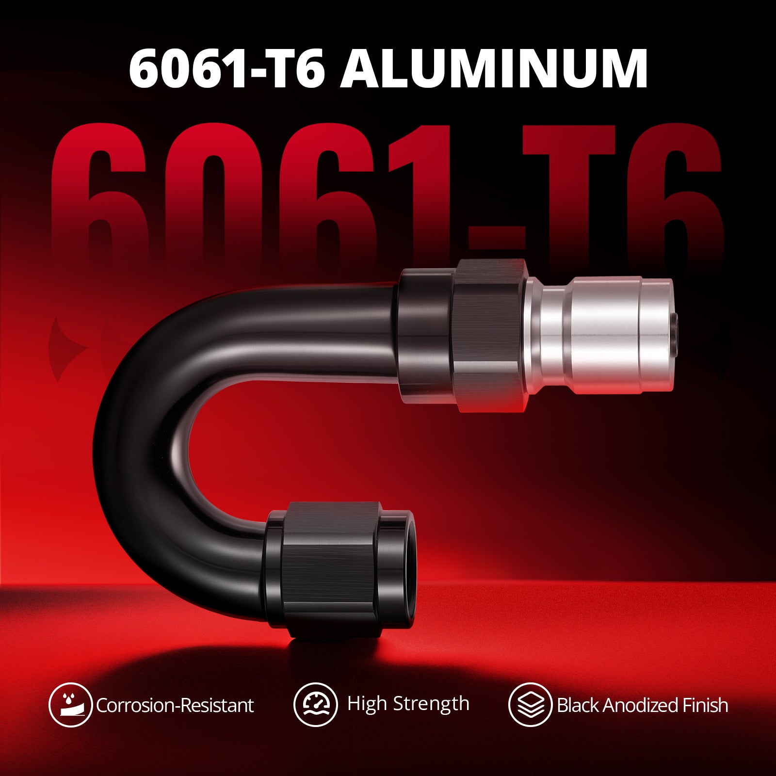 EVIL ENERGY 4/6/8/10/12/16AN Straight/45/90 Degree Crimp PTFE Hose End Fitting for PTFE Hose
