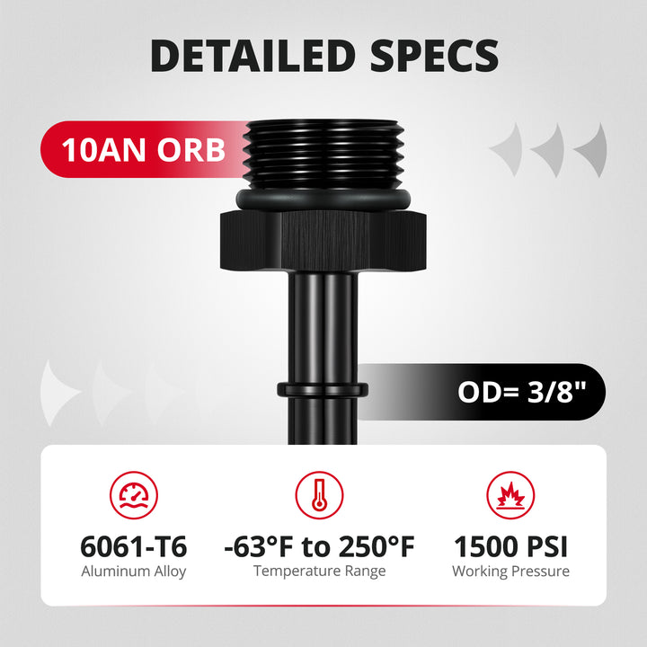 [AN10 ORB to 3/8" SAE]