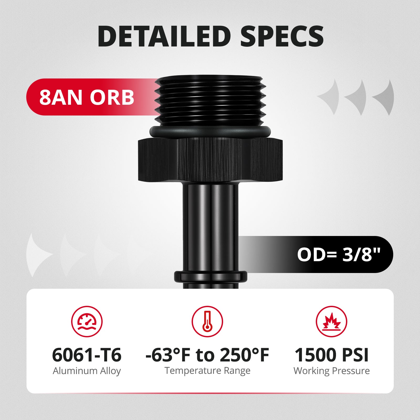 [AN8 ORB to 3/8" SAE]