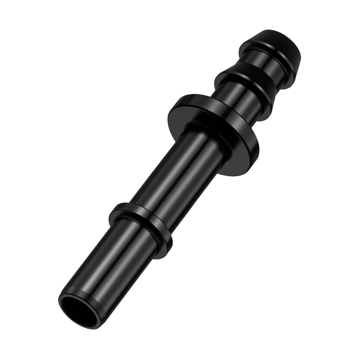 EVIL ENERGY Barb Hose to SAE Quick Disconnect Male Fuel Fitting Adapter Aluminum Black