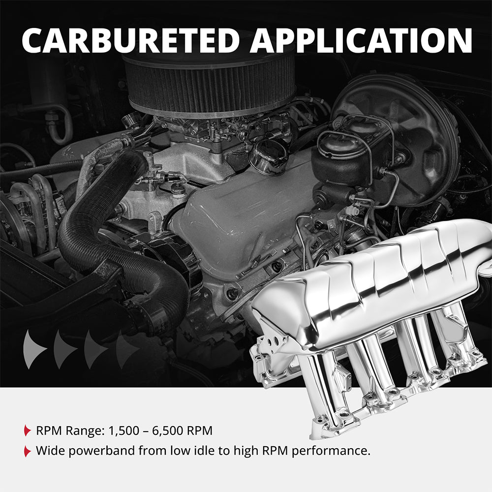 EVIL ENERGY Single Plane Ford 351W Intake Manifold Carburetor for  Small Block Windsor (SBF)