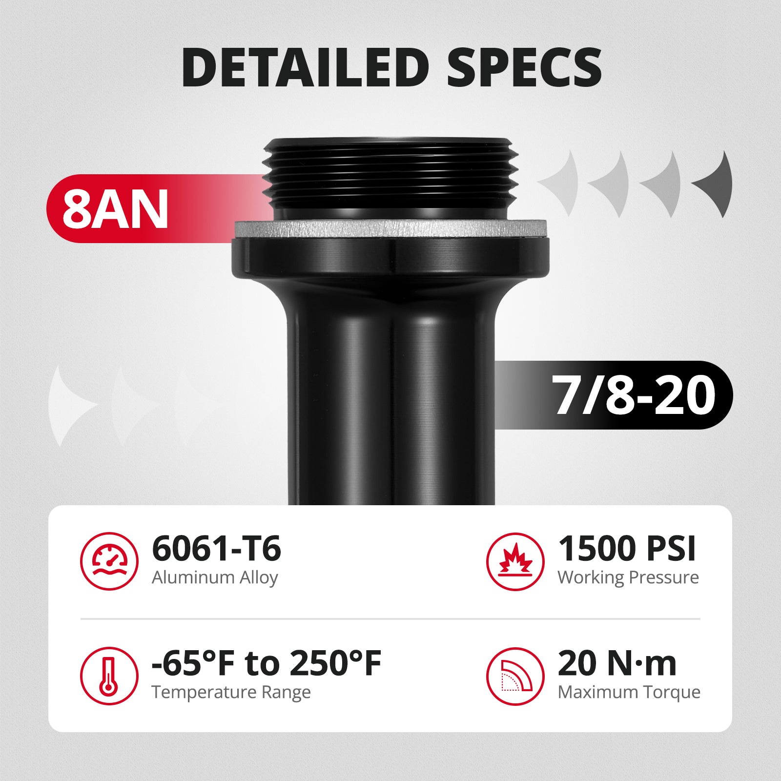 EVIL ENERGY 6/8AN Female Flare to 7/8-20/ 9/16-24 Carb Carburetor Inlet Fitting Adapter