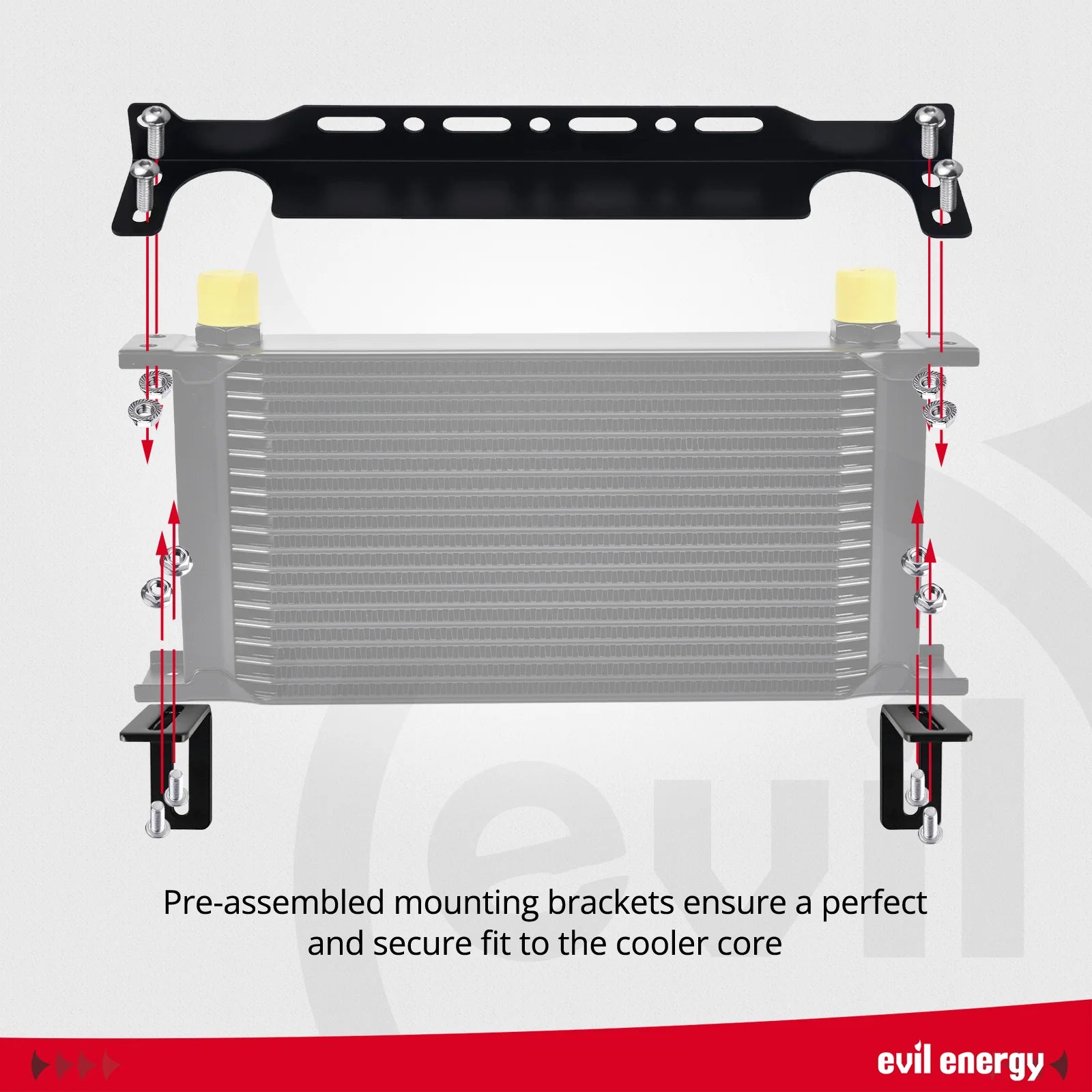 EVIL ENERGY Oil Cooling Solution Kit With 6AN Fuel Line & Bracket