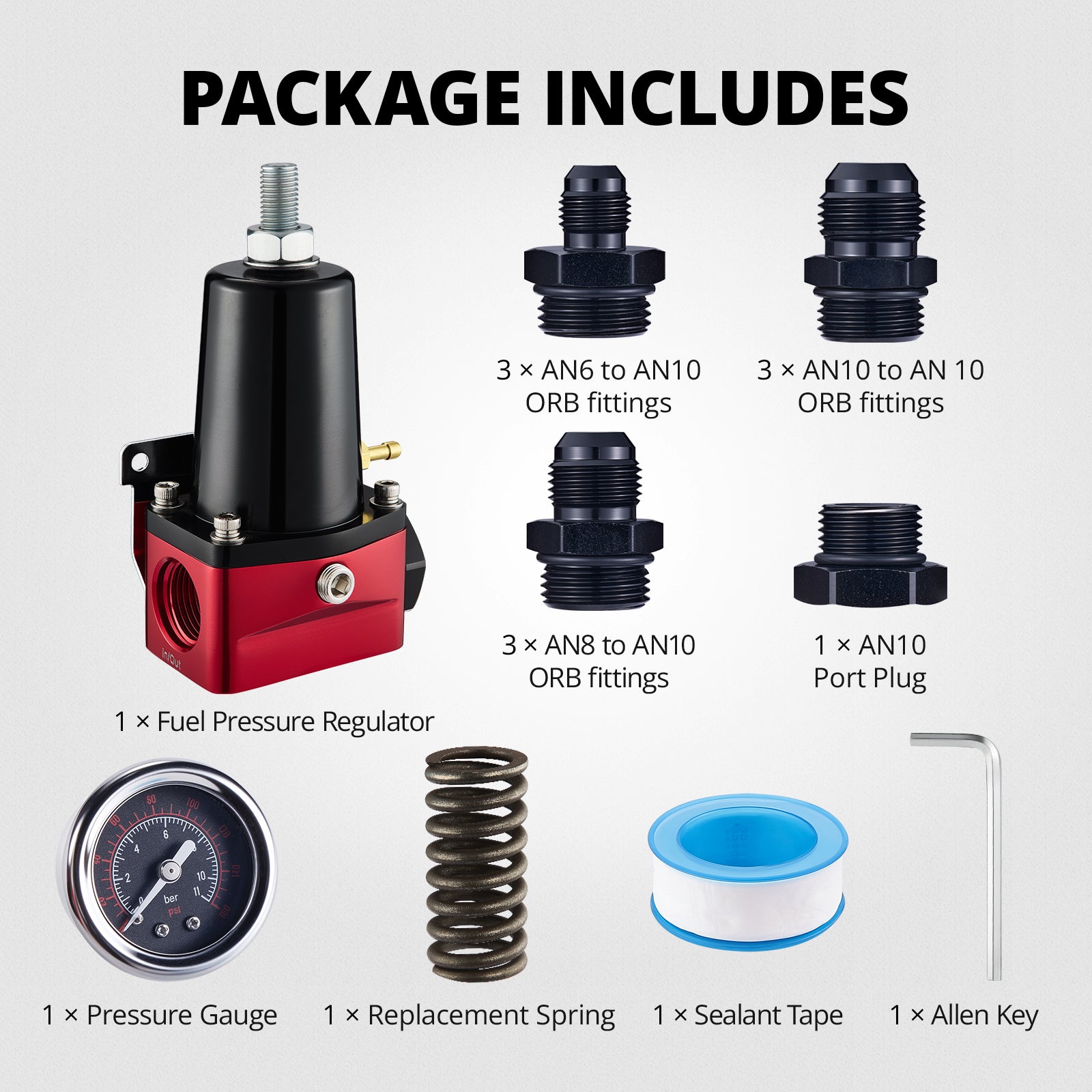 [30-80PSI&80-140PSI,Red]