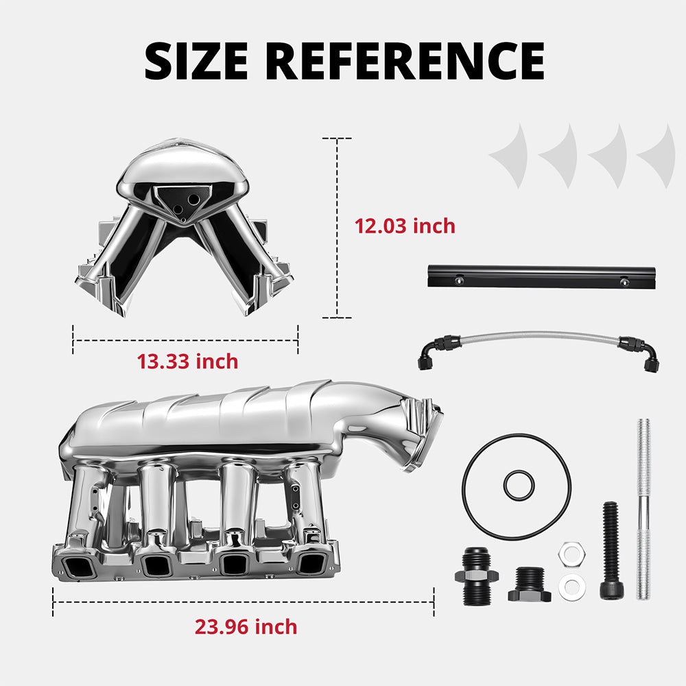 EVIL ENERGY 102mm HI-RAM LS3 Intake Manifold 300117 Aluminum EFI for LS3 L92 L99 L76 Rectangular Port with Fuel Rails