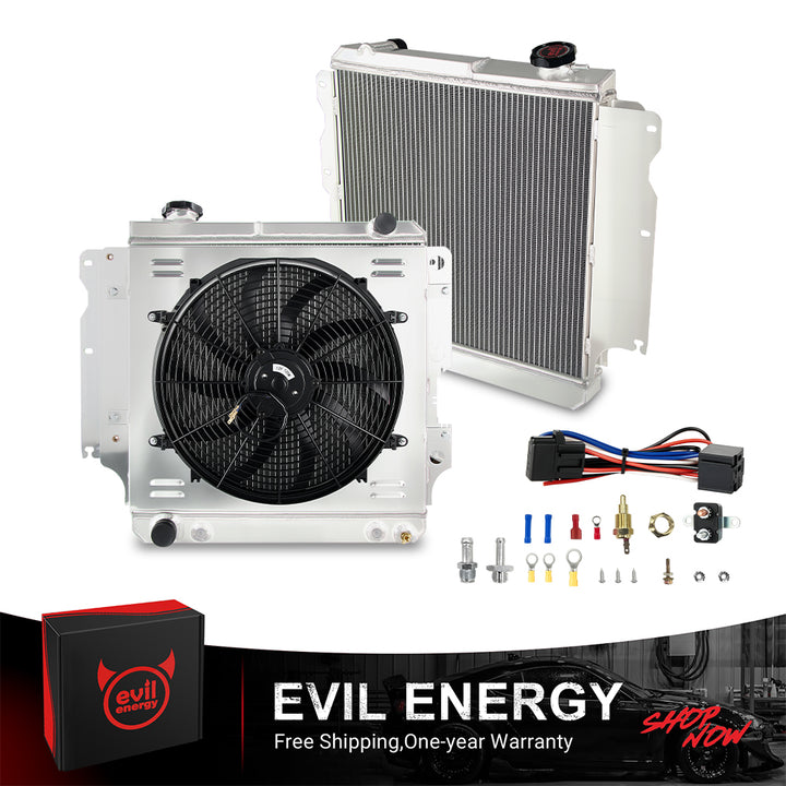 EVIL ENERGY 3Row-44mm Performance Aluminum Radiator Fit for Jeep Wrangler 1987 - 2006 - EVILENERGY
