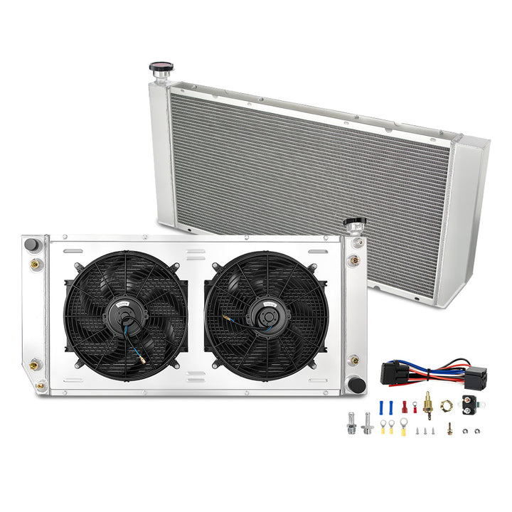 EVIL ENERGY 60mm 4-row radiator – universal fit for LS engine cooling