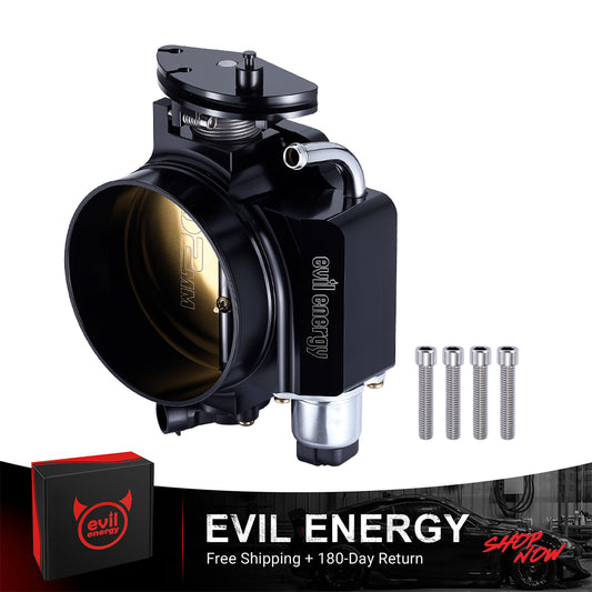 [Black] EVIL ENERGY 102MM Mechanical Throttle Body for Chevy LS Engines - Black Finish, Free Shipping + 180-Day Return