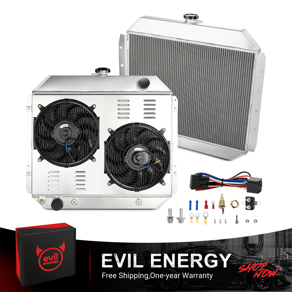 EVIL ENERGY 3ROW-44mm Aluminum Radiator 1966-1979 Ford Bronco & F-100/F-150/F-250/F-350 Series