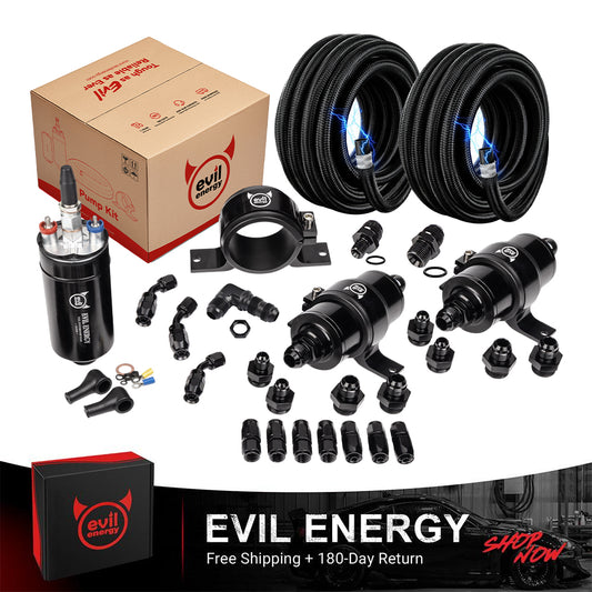 [Antistatic PTFE] EVIL ENERGY Fuel Injection In-Line Fuel Delivery Kit - Complete Set with Free Shipping + 180-Day Return