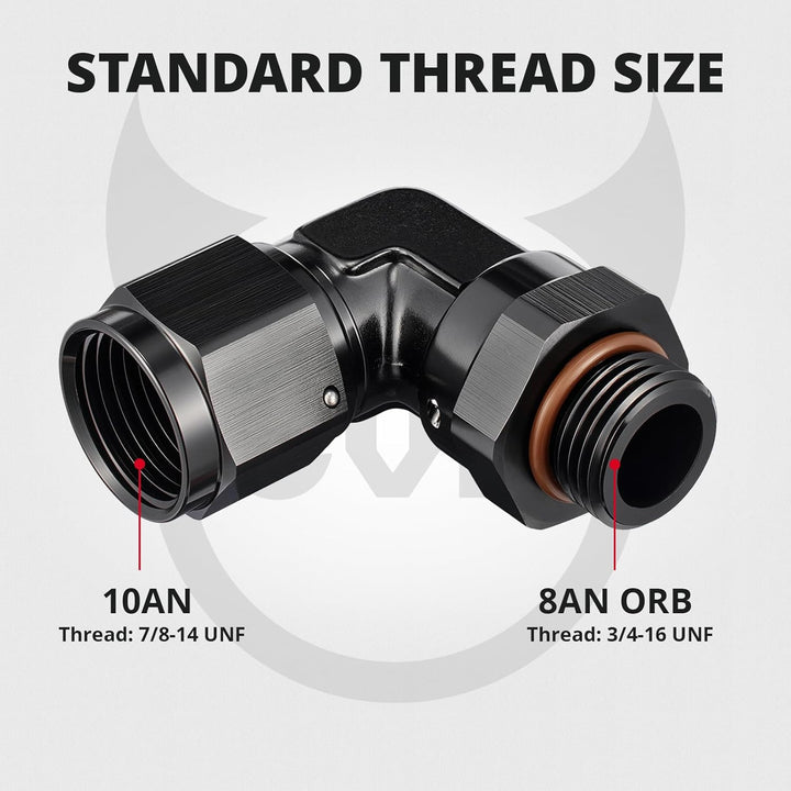 [10AN Female to 8 ORB,90 Degree]
