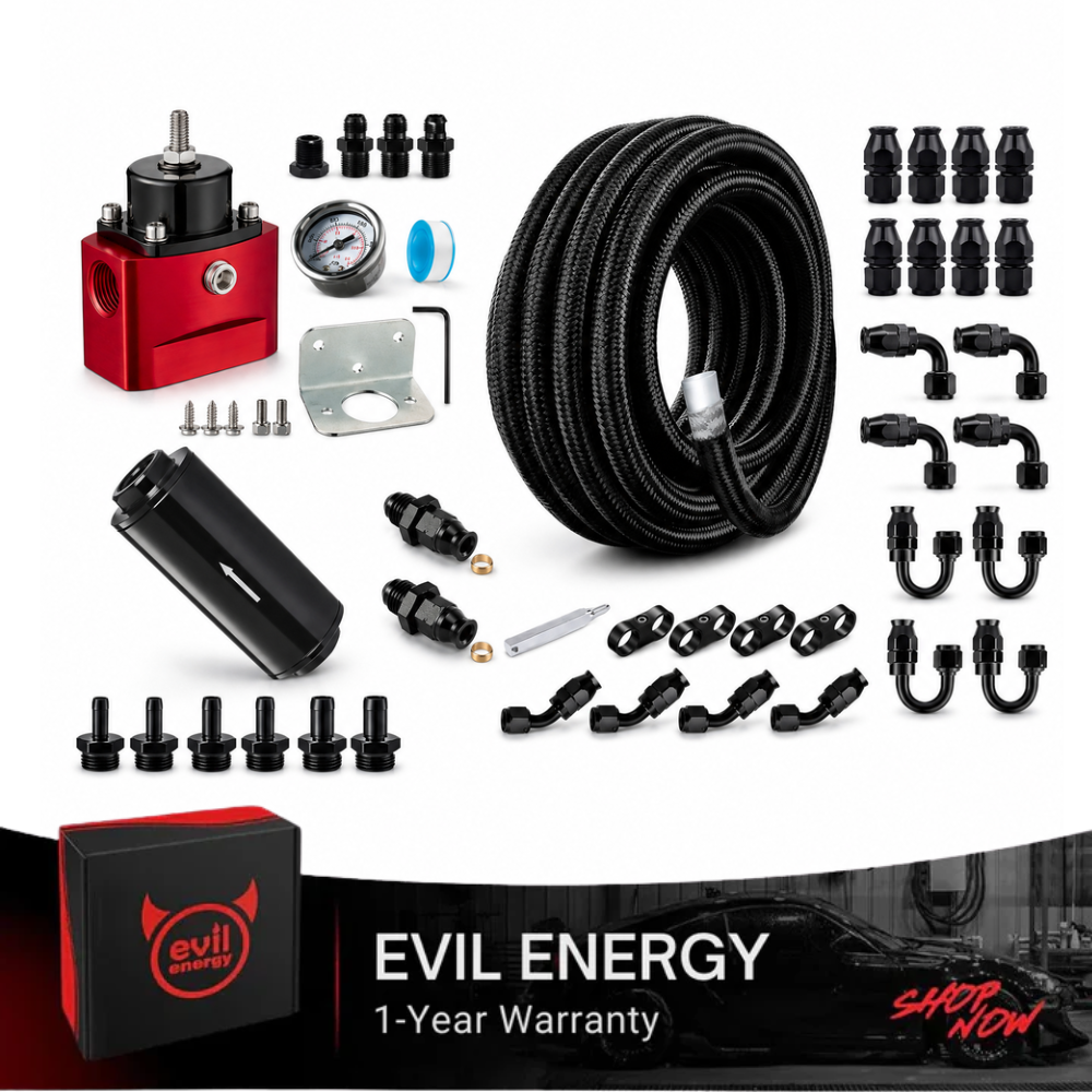 EVIL ENERGY Carburetor Fuel System Bundle with PTFE Line, Filter & Regulator