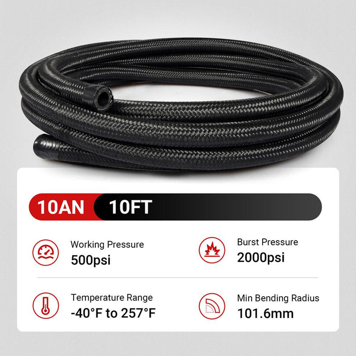EVIL ENERGY 10AN CPE Fuel Line Braided Fuel Hose Nylon 5/10/20FT - EVILENERGY