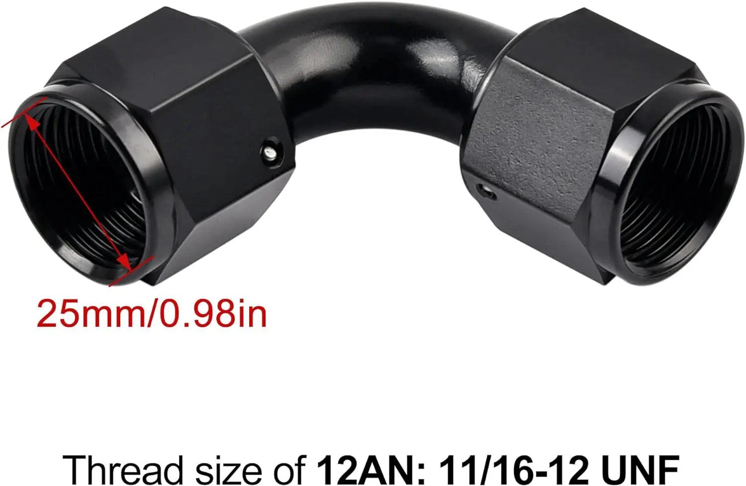 2PCS 8 AN To 8 AN Straight Female Swivel Coupler Union Fitting - Foto 11