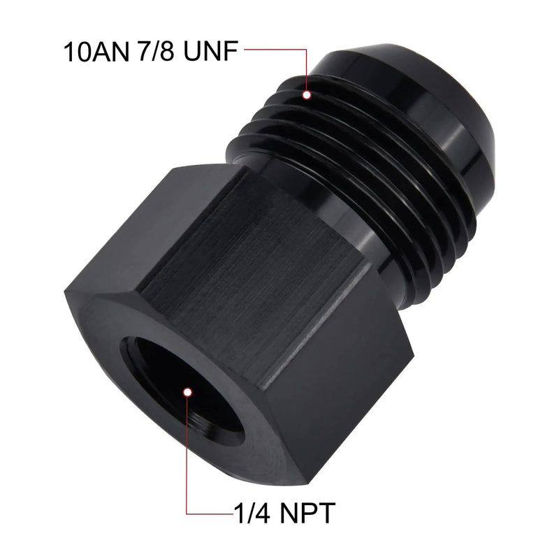 Evilenergy 10AN to 1/4 NPT Female Fitting Adaptor Aluminum 2Pcs