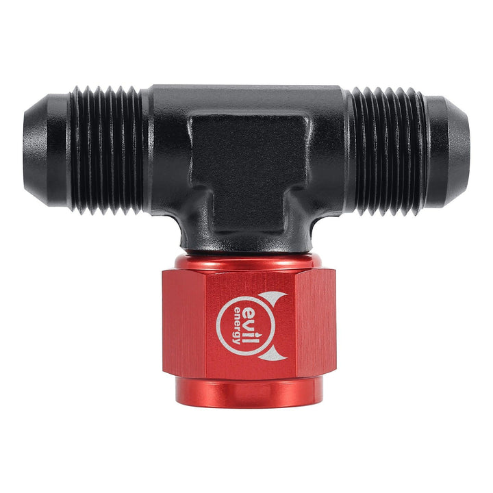 EVIL ENERGY AN Male Tee Fitting Adaptor with Female Swivel on Side Red&Black（4/6/8/10AN） - EVILENERGY