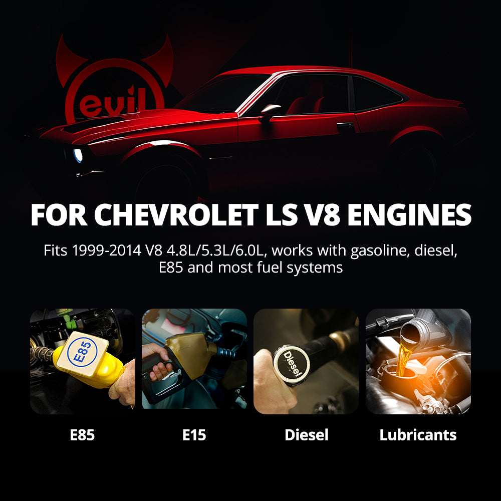 EVIL ENERGY Universal LS Swap Fuel Kit - 58psi Regulator, 300LPH Pump & AN Fuel Lines Compatible with E85/Gas/Diesel