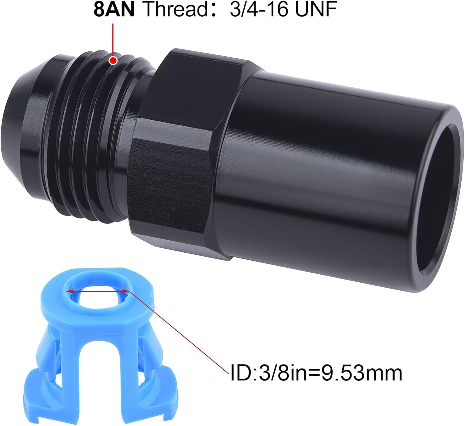 [8AN to 3/8 inch,Straight]