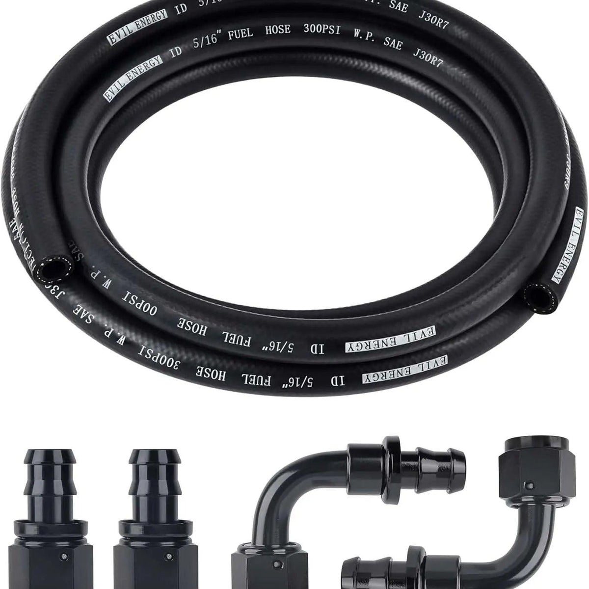 EVIL ENERGY Push Lock Hose Kit Fuel Hose Line Kit NBR SAE 30R7 10FT ...