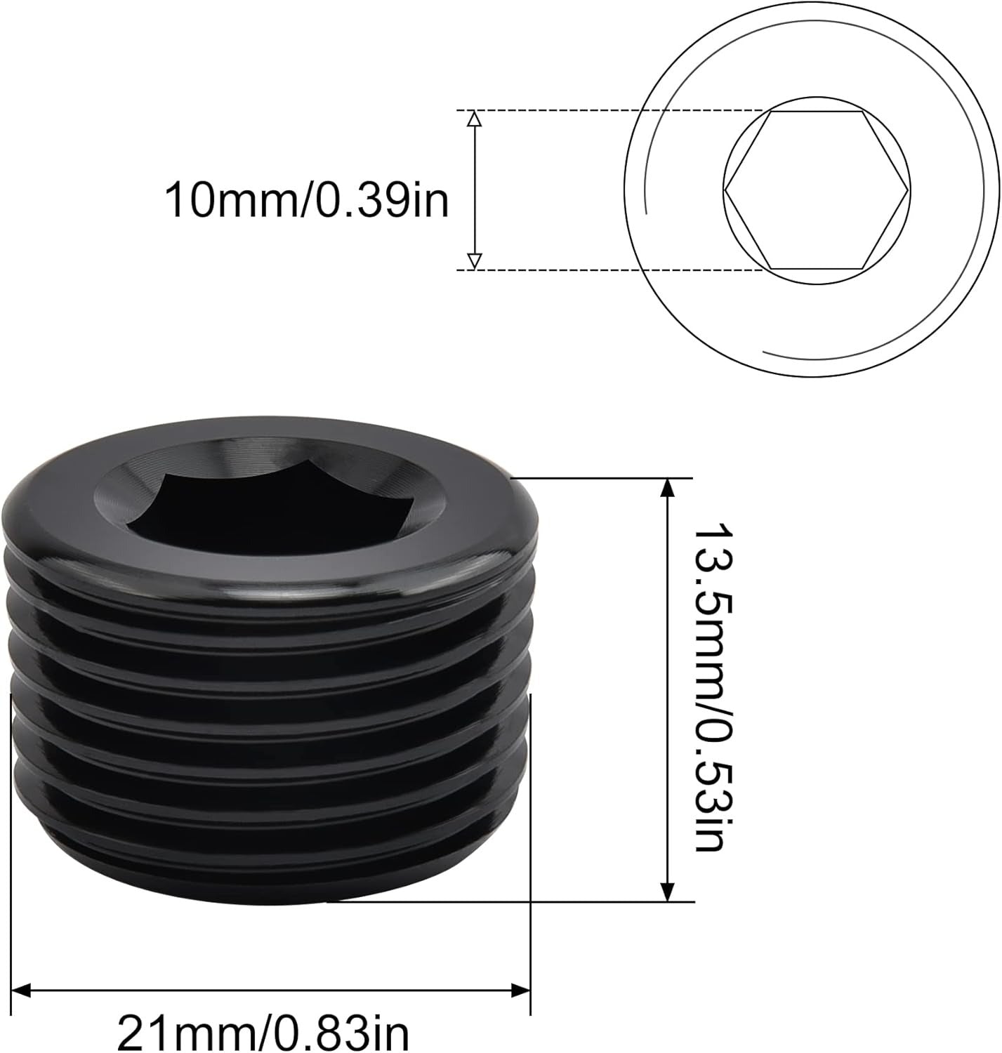 [1/2 NPT,Black]